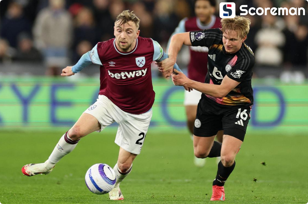 레스터 시티, 웨스트햄에 0-2로 패배...계속 19위 유지